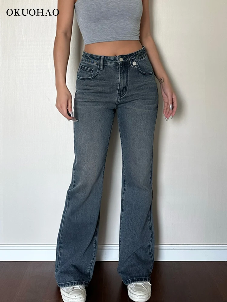 Vintage 90. rokoch Rovno Bežné Neforemné Džínsy dámske Y2k Oblečenie Džínsové Nohavice Oblečenie Žena Vysoký Pás Nohavice Streetwear Oblečenie